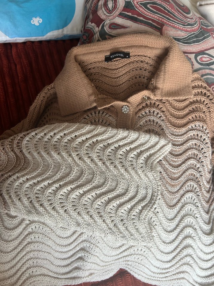 Bohem Midi Örgü Kadın Kazak - Görsel 5