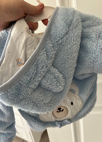 Erkek Çocuk Mavi Peluş kaban - Görsel 2