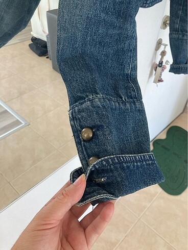 m Beden mavi Renk Mango Retro Kot Ceket