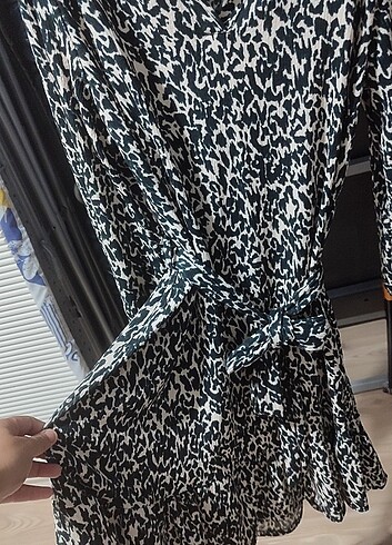 l Beden çeşitli Renk Leopar desenli elbise