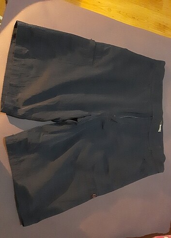 42 Beden lacivert Renk koton paraşüt kumaş vintage bermuda sort