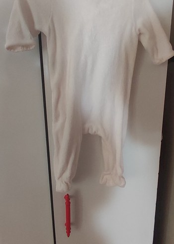 Düğmeli Beyaz Bebek Tulumu - Görsel 2