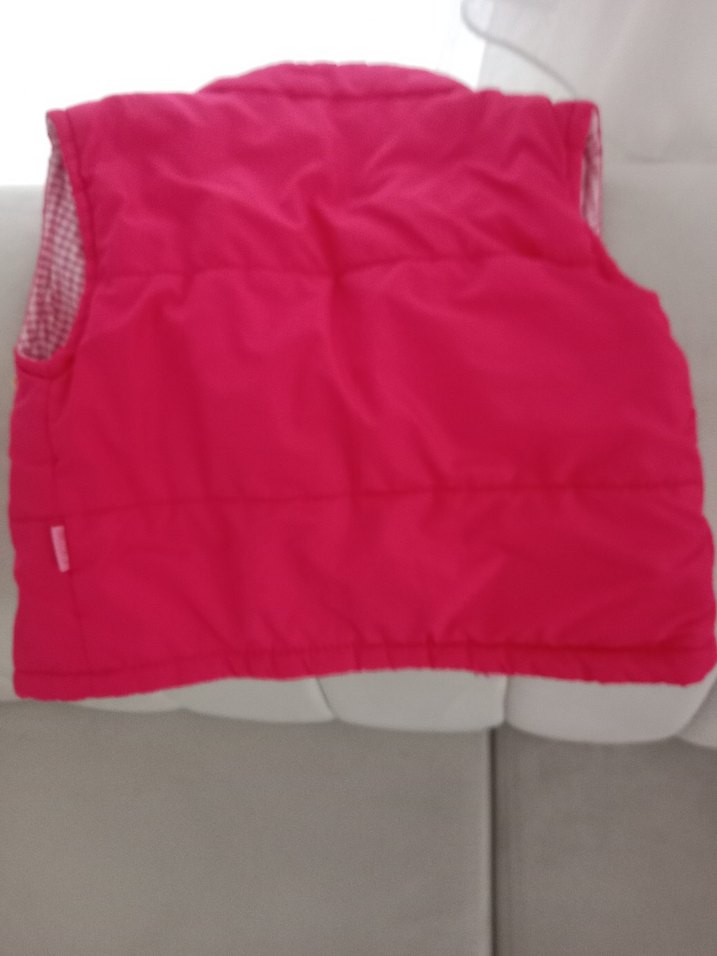 Kızlar için Nakışlı Fermuarlı Pembe Yelek - Görsel 3