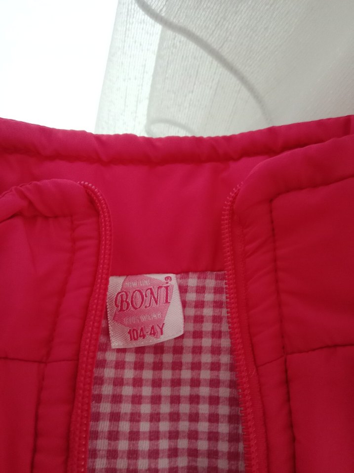 Kızlar için Nakışlı Fermuarlı Pembe Yelek - Görsel 2