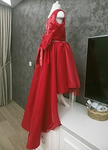 8 Yaş Beden kırmızı Renk Cocuk abiye