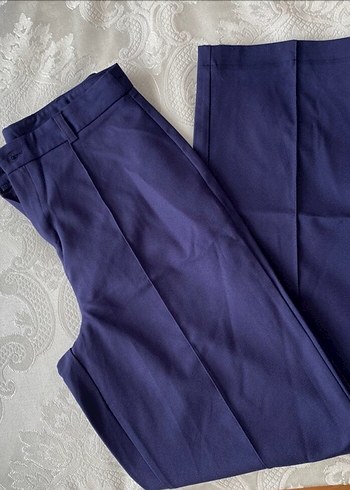 Lacivert Regular Fit Kadın Kumaş Pantolon