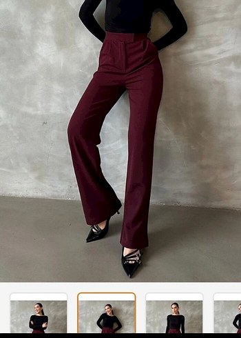 38 Beden Bordo Kumaş Kadın Pantolon