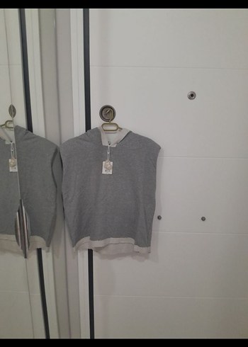 Gri Kolsuz Salaş Kadın Sweatshirt