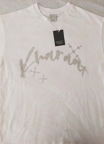 Kharaat Shotline Beyaz Rhinestone Tee T-shirt 
