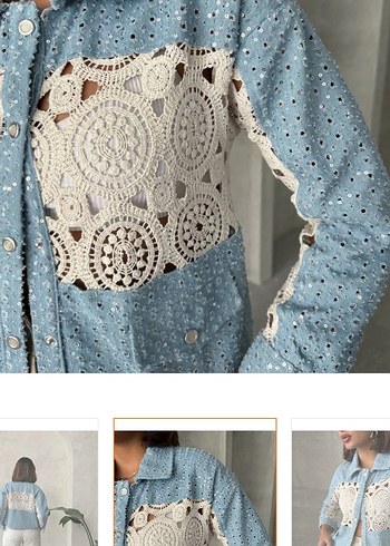 s Beden Dantel Detaylı Uzun Denim Kadın Pantolon