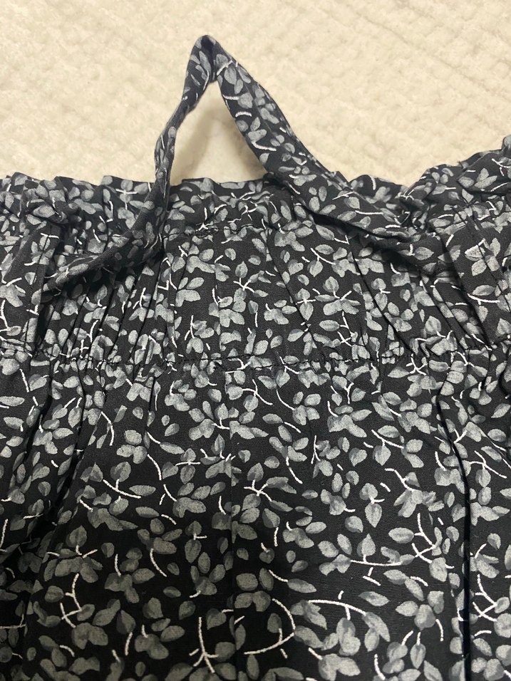 Volan Detaylı Siyah  Midi Etek - Görsel 2