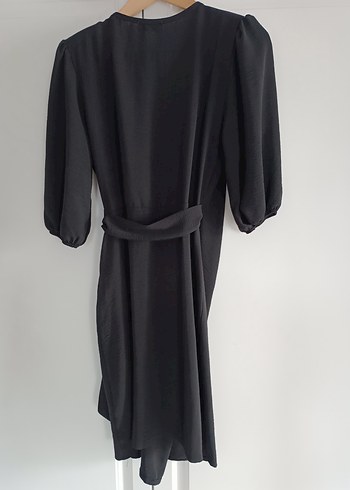 Siyah Midi Parçalı Kadın Elbise - Görsel 2