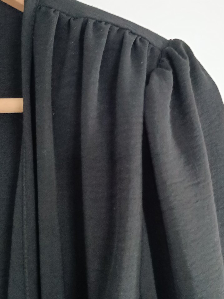 Siyah Midi Parçalı Kadın Elbise - Görsel 5