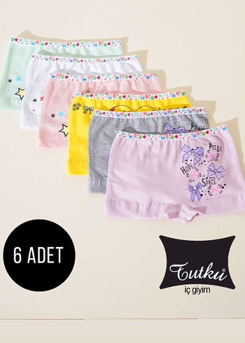 Kız Çocuk 6'lı Boxer TUTKU