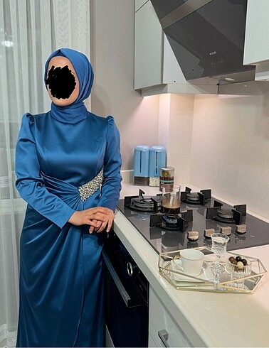 Taşlı tesettür abiye
