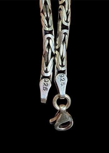 925 AYAR GÜMÜŞ KRAL KOLYE - Görsel 3