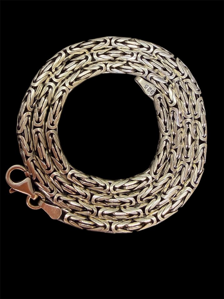 925 AYAR GÜMÜŞ KRAL KOLYE - Görsel 2