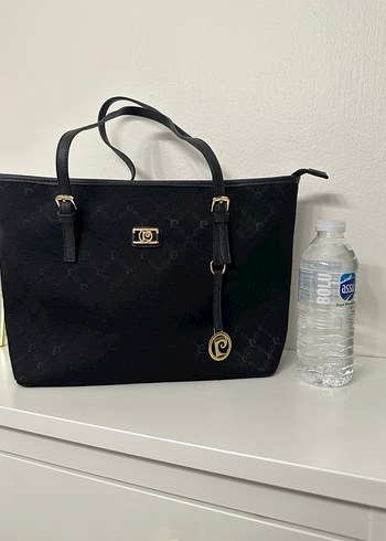 Pierre Cardin Marka Klasik Siyah Süet Kadın Çanta - Görsel 2