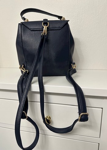 TUĞBA Marka Kadın Lacivert Deri Sırt Çantası - Görsel 3