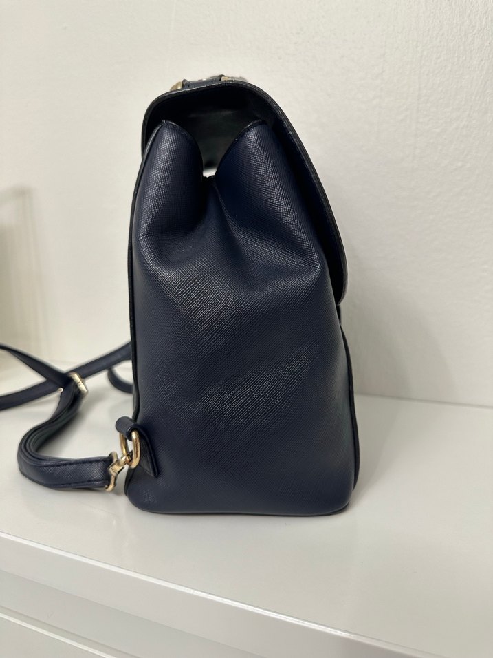 TUĞBA Marka Kadın Lacivert Deri Sırt Çantası - Görsel 2