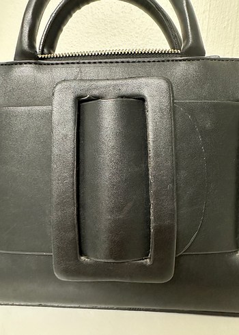 Esra Merdoğlu Marka Siyah Deri Tokalı Kadın Çanta - Görsel 5