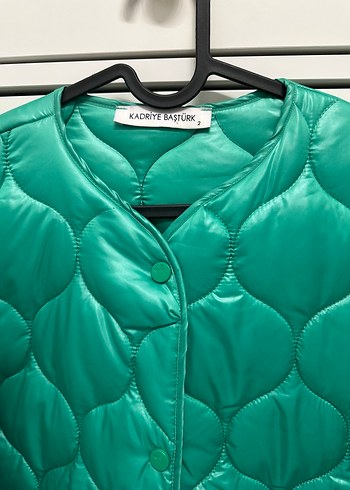 KADRİYE BAŞTÜRK Marka Düğmeli Yeşil Kadın Ceket - Görsel 2