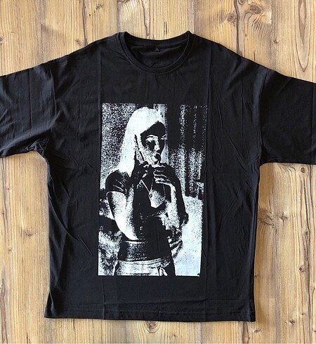 Magen Fox baskılı oversize tshirt
