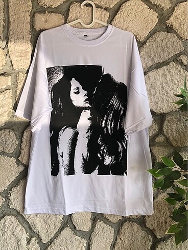 Lana Del Rey baskılı oversize tshirt