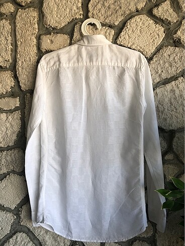 Lacoste Lacoste slim fit beyaz gömlek