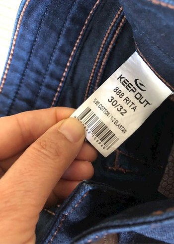 36 Beden lacivert Renk Keep out Kadın Kot Pantolon