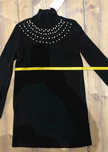 Zara  Siyah Triko Uzun Kollu Elbise - Görsel 4