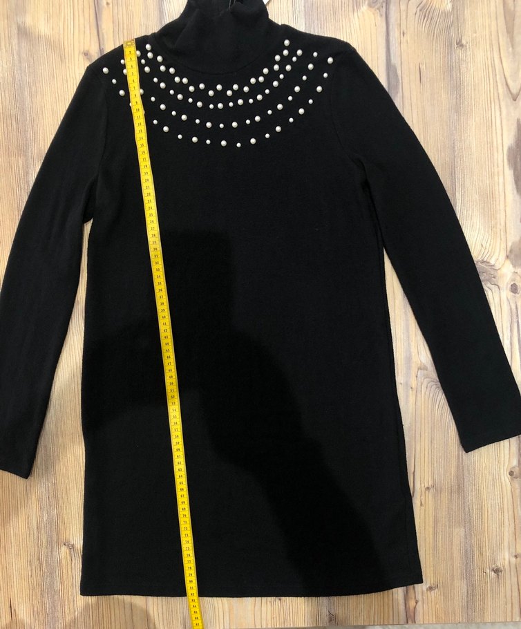 Zara  Siyah Triko Uzun Kollu Elbise - Görsel 3