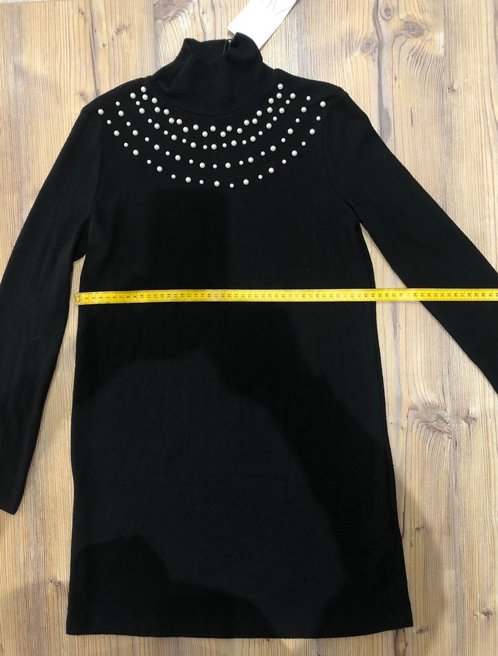 Zara  Siyah Triko Uzun Kollu Elbise - Görsel 4