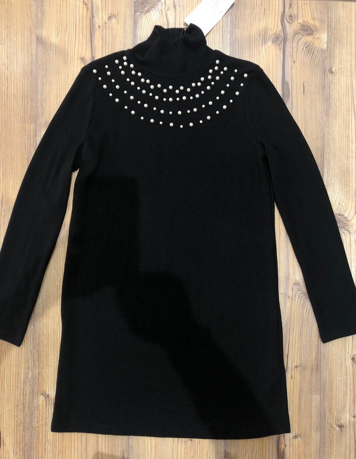 Zara  Siyah Triko Uzun Kollu Elbise - Görsel 2