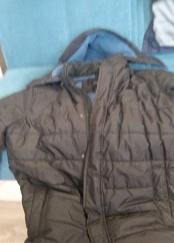 siyah  Erkek Kapitone Mont Fermuarlı - Görsel 3