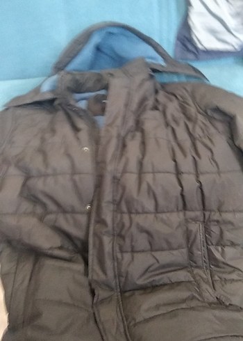 siyah  Erkek Kapitone Mont Fermuarlı - Görsel 4