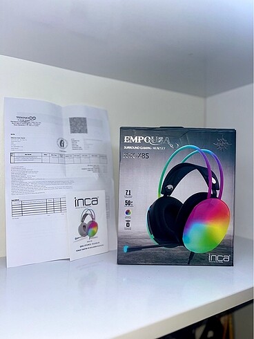 Oyuncu kulaklığı rgb ses kartlı