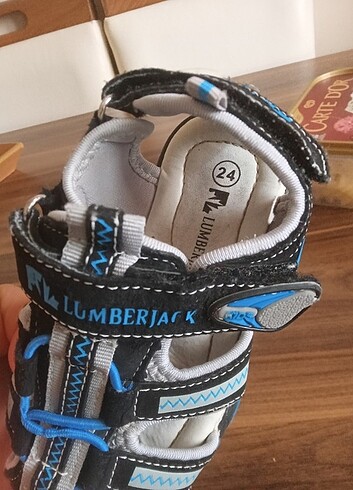 24 Beden siyah Renk Lumberjack çocuk sandalet