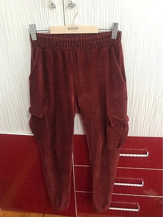 Kadife kargo pantolon