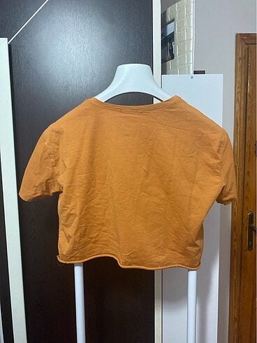 s Beden camel Renk Crop tshirt