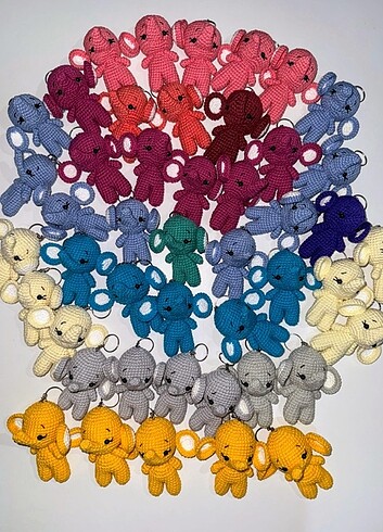 Amigurumi fil anahtarlık - Görsel 2