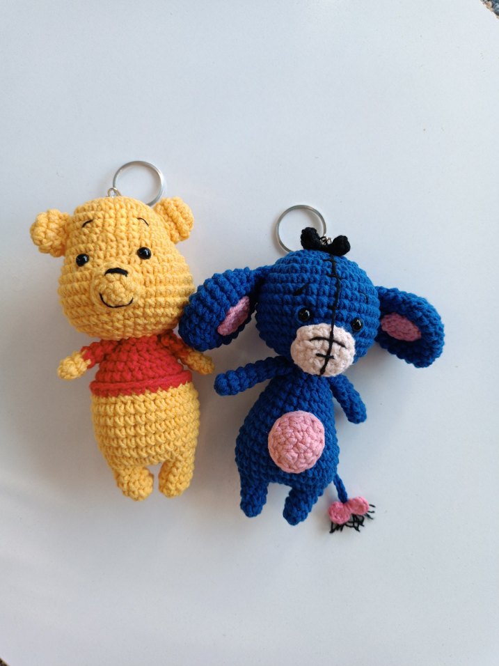 Winnie& Eeyore amigurumi anahtarlık - Görsel 2