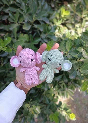 Amigurumi fil anahtarlık - Görsel 5
