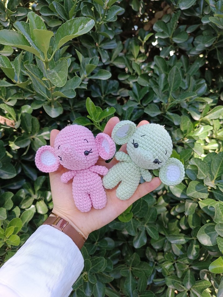 Amigurumi fil anahtarlık - Görsel 2