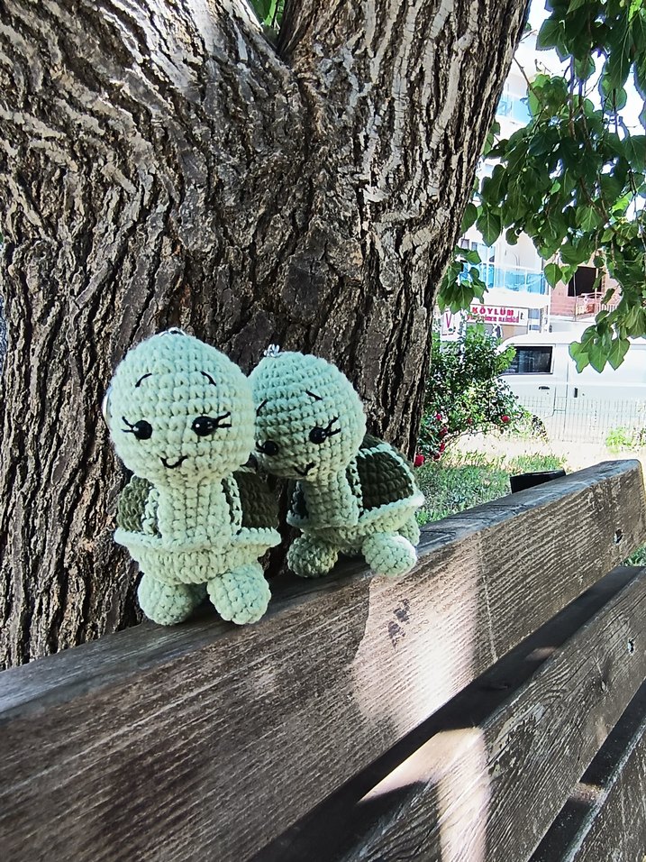 Amigurumi Kaplumbağa Amigurumi Anahtarlık - Görsel 2