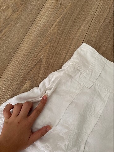 m Beden beyaz Renk Zara Basic Kumaş Etek