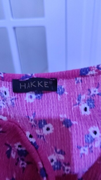 l Beden Pembe çiçekli elbise