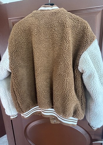 38 Beden Kahverengi Kadın Peluş Bomber Ceket