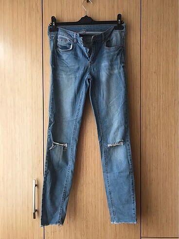 Likralı dar paça kot pantolon