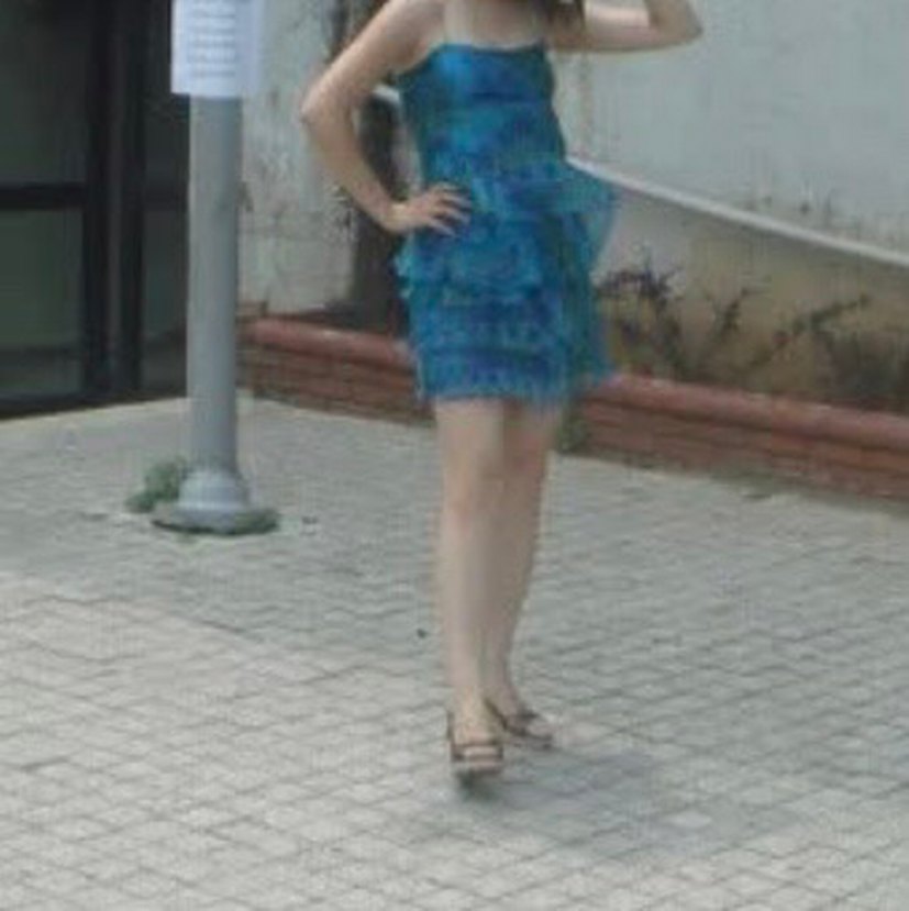 Zara Turkuaz Mini ince askılı Abiye Elbise - Görsel 4